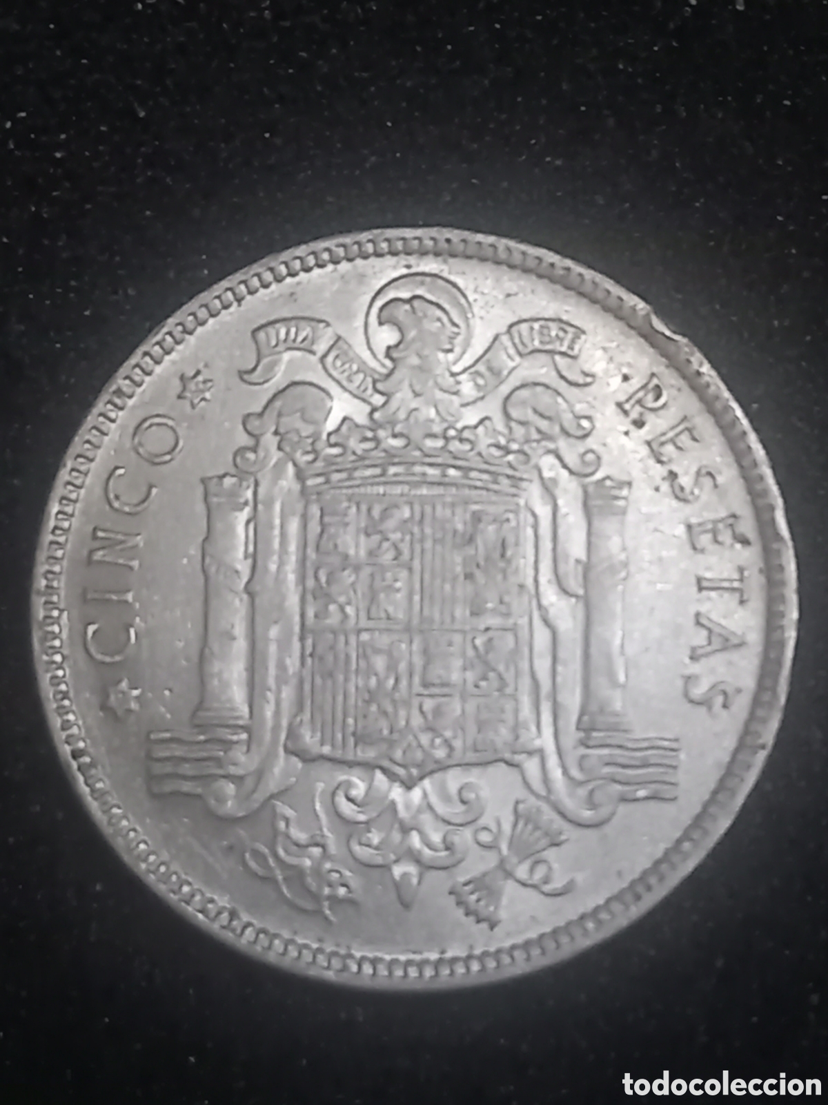 Monedas Franco: Moneda de 5 Pesetas de Franco 1949 (Estrella 50) - El Duro Grande de N&iacute;quel