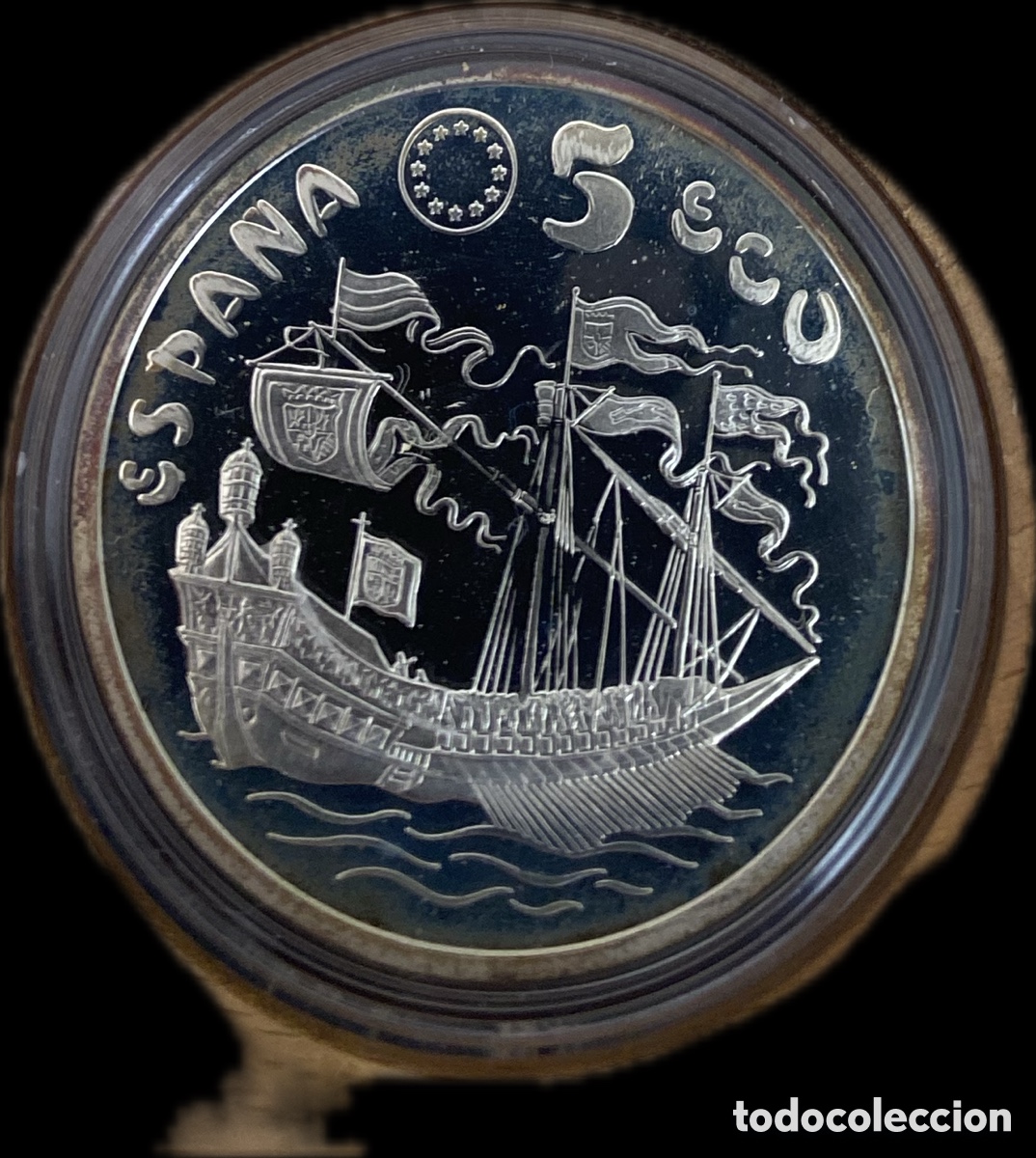 Monedas Franco: 1995 &ndash; ESPA&Ntilde;A &ndash; 5 ECU &ndash; LA MARINA ESPA&Ntilde;OLA &ndash; DON JUAN DE AUSTRIA &ndash; 5 ECUS &ndash; 1 OZ