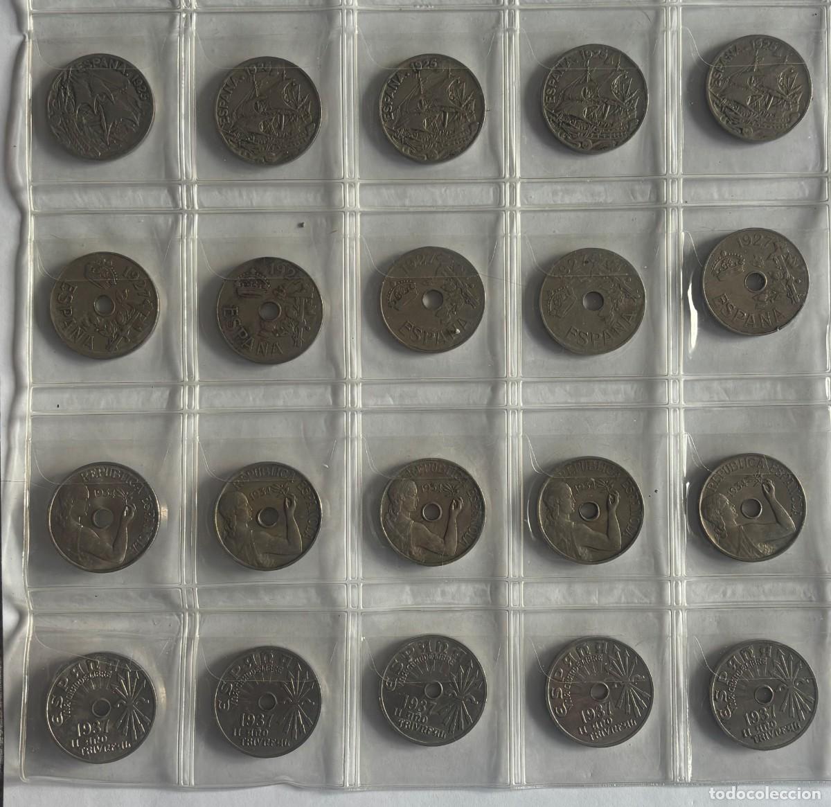 Monedas Franco: LOTE DE MONEDAS DE 25 C&Eacute;NTIMOS 1925-1927-1934 -1937 EN MUY BUEN ESTADO , 20 UNIDADES, LAS DE LA FOTO