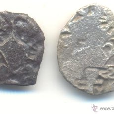Monedas Grecia Antigua: 49-DOS BONITOS LINGOTE-MONEDA DE KARSHAPANA DEL IMPERIO MAURYA (INDIA) AÑO:321-185 A.C. PLATA . Lote 41332775