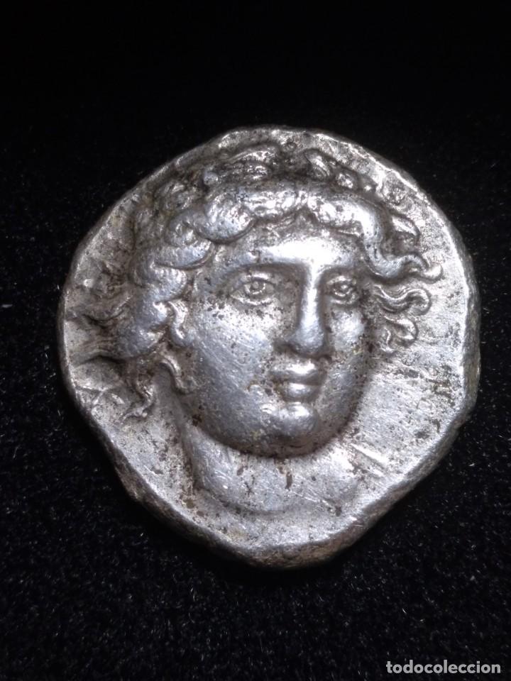Monnaies Gr&egrave;ce Antique: Tetradracma de Amphipolis Grecia 410-357 BC Plata *replica*