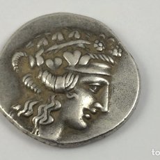 Monedas Grecia Antigua: MONEDA MUY ANTIGUA GRIEGA CIRCA 90-75 AC DE PLATA ISLAS FRENTE A TRACIA, TASOS AR TETRADRACMA THASOS. Lote 265763009