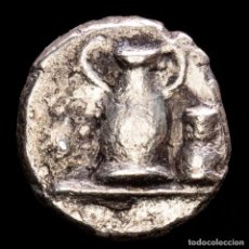 Monedas Grecia Antigua: NORTE DE APULIA, CANUSIUM ÓBOLO PLATA, C. 300-250 A.C. ÁNFORA (322). Lote 363481370