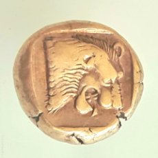 Monedas Grecia Antigua: 1/6 ESTÁTERA-STATER (HEKTE) ELECTRUM LESBOS MYTILENE CIRCA 554-527 A.C. PERSÉFONE-LEON
