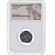 Monedas Grecia Antigua: [#1065949] MONEDA, LUCANIA, STATER, 330-280 BC, METAPONTION, NGC, GRADED, F, BC, PLATA. Lote 380508874