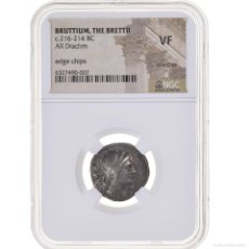 Monedas Grecia Antigua: [#1065950] MONEDA, BRUTTIUM, THE BRETTII, DRACHM, 216-214 BC, NGC, GRADED, VF, BC+, PLATA. Lote 380509419