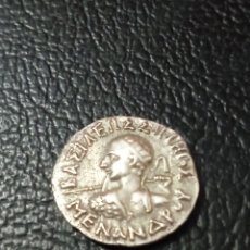 Monedas Grecia Antigua: BONITA DRACMA DE MENANDER (165-130 A.C.) BUSTO A LA IZQUIERDA REY DE BAKTRIA