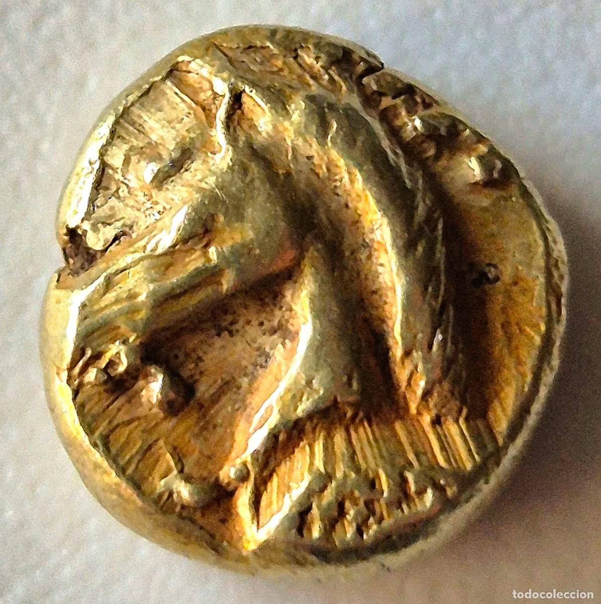 Monedas Grecia Antigua: 2&times; 1/12 (Hemihekte) Est&aacute;tera-Stater Oro Electrum Ionia c. 600-550 a.c. Cabeza Embridada Caballo izq.