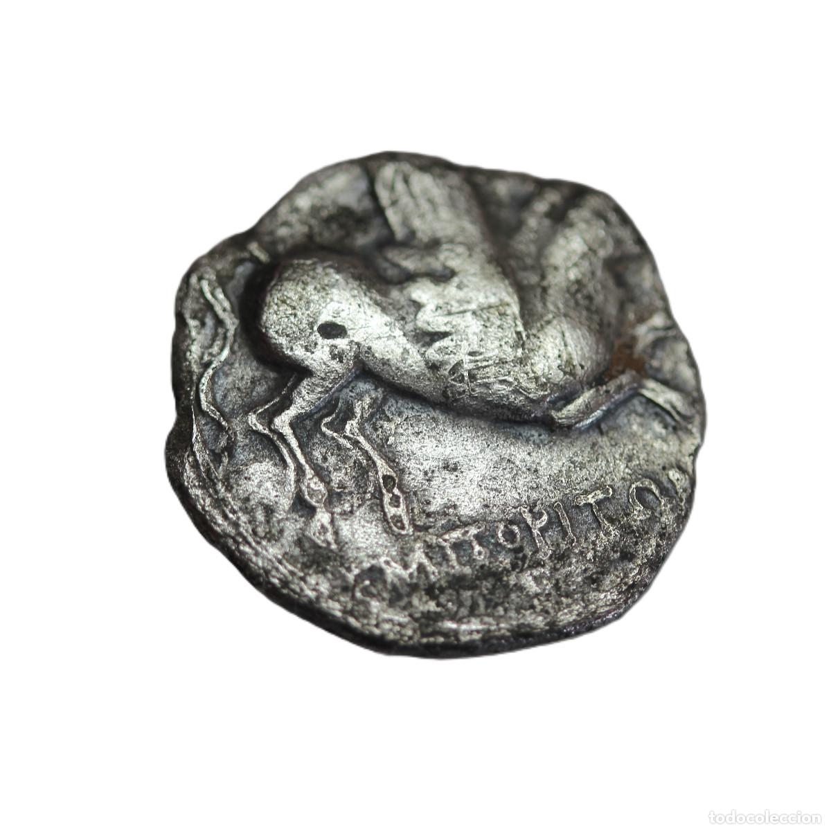 Monedas Grecia Antigua: Dracma de Emporiton (Ampurias) plata, 218 - 206 a.C.