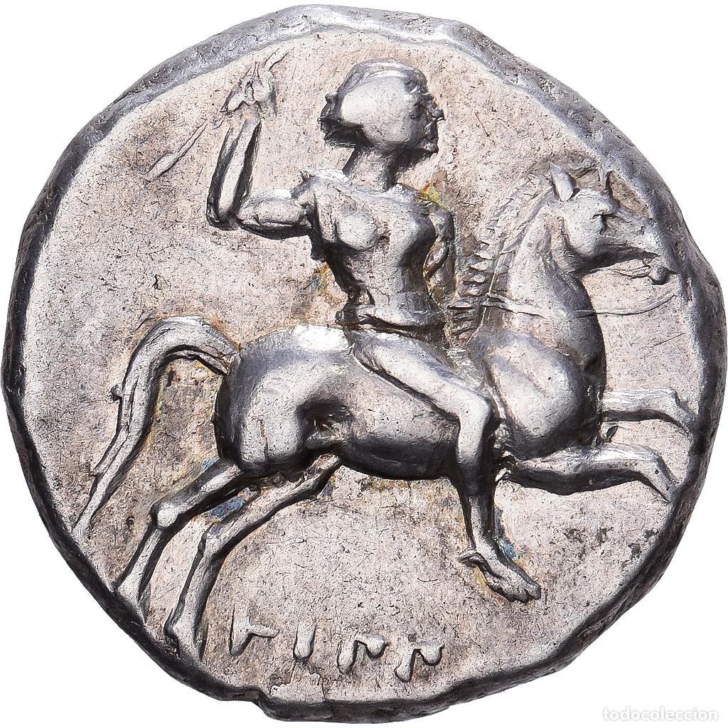 Monedas Grecia Antigua: [#1545272] Calabria, Stater, 250-235 BC, Tarentum, Plata, MBC