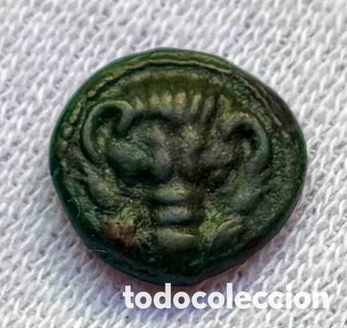 Monedas Grecia Antigua: Moneda Antigua Grecia Bruttium Rhegion AE12. (351-280 a.C)