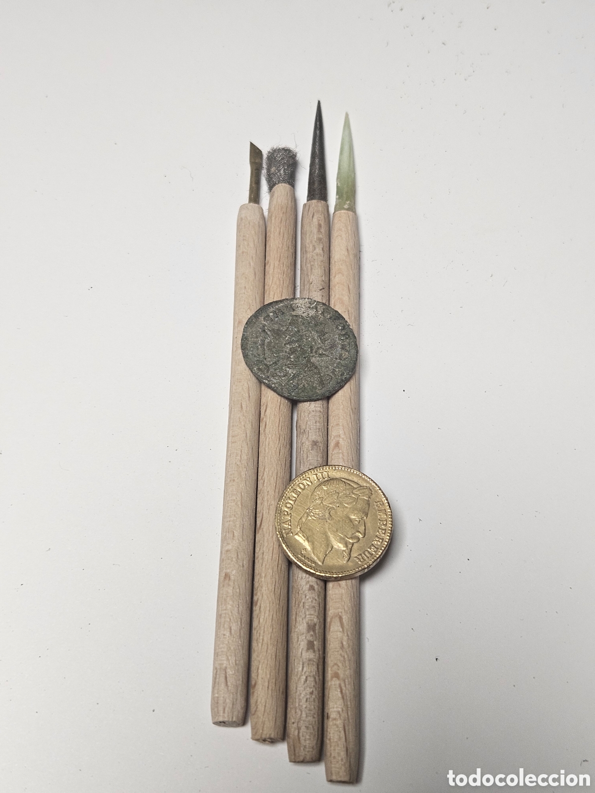 Monedas Grecia Antigua: Kid de 4 crayons de nettoyage pour pi&egrave;ces de monnaie et objets