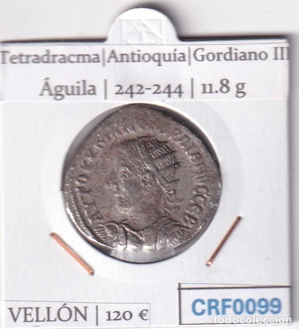 Monedas Grecia Antigua: CRF0099 MONEDA TETRADRACMA ANTIOQUIA GORDIANO III AGUILA 242-244