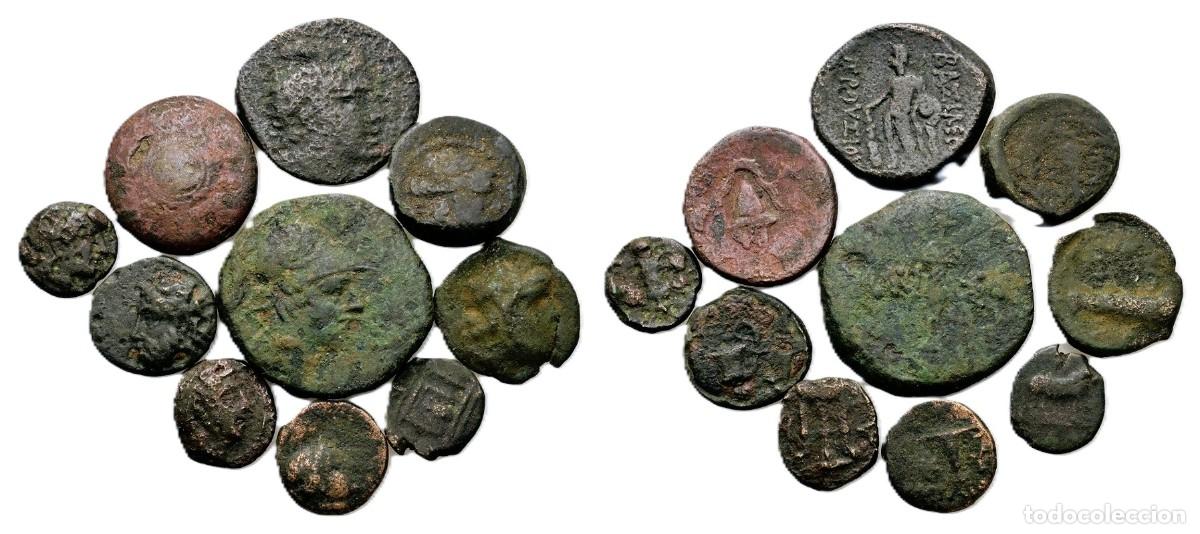 Monedas Grecia Antigua: Lote de 20 monedas griegas antiguas. A identificar.
