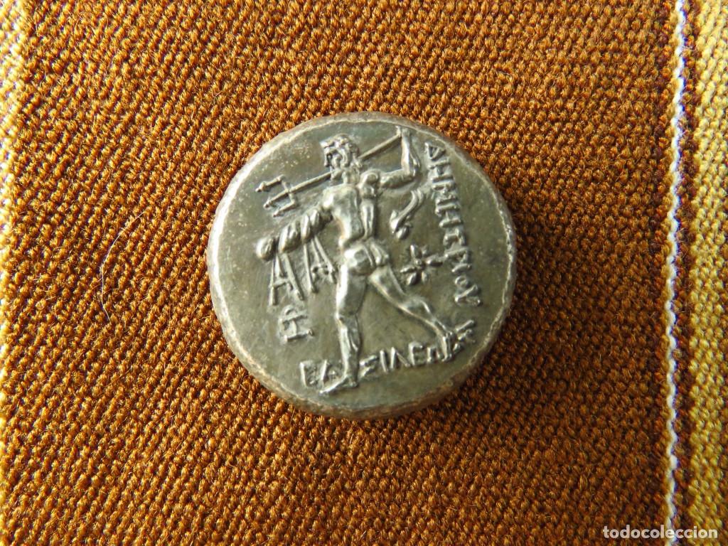 Monedas Grecia Antigua: Moneda Antigua Grecia Tetradracma Plata Demetrios I Poliorketes Nike Poseidon