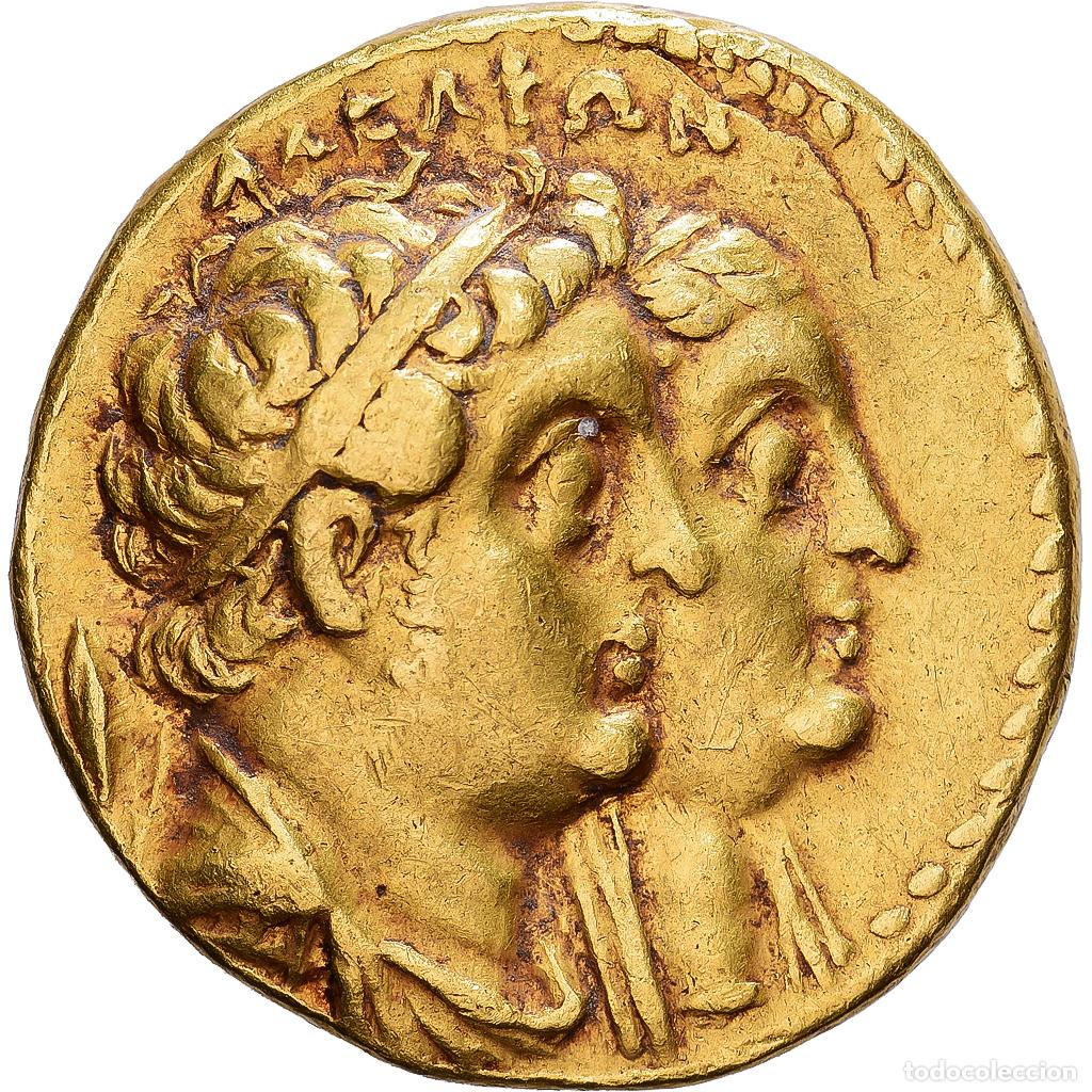 Monedas Grecia antigua: [#982178] Egypt, Ptolemy II Philadelphos, 1/2 mnaieion, 282-272 BC, Alexandria, Oro, MBC