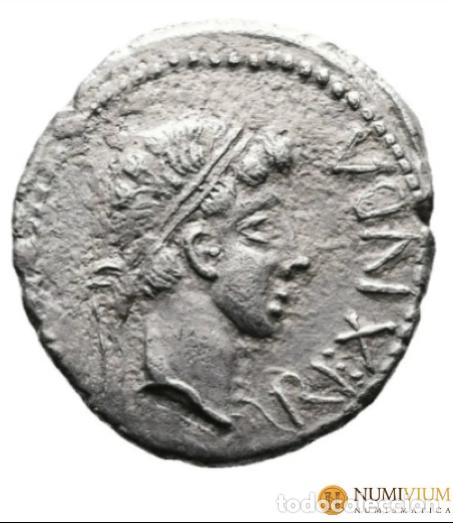 Monedas Grecia antigua: Reino de Mauritania &middot; Juba II, con Cleopatra Selene &middot; &iexcl;Denario! &middot; 25 a.C.&ndash;24 d.C