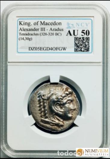 Monedas Grecia antigua: Reino de Macedonia. Tiempos de Alejandro III - Filipo III. Tetradracma. 327-320 a.C. AU50