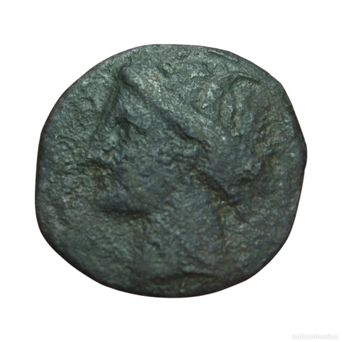 Monedas Grecia antigua: NT/ UNIDAD BRONCE ZEUGITANIA CARTAGO 300-264 BC 3,53 grs (A898)