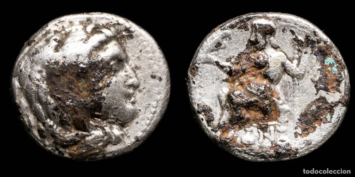 Monedas Grecia antigua: Alexander III The Great Fourre Drachm, Macedonia King - 17 mm / 3.65 gr.