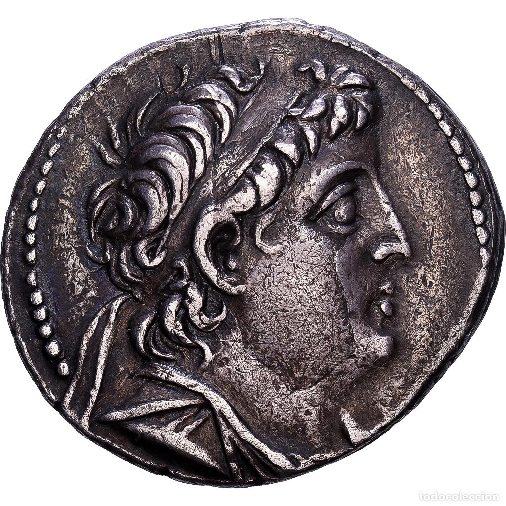 Monedas Grecia antigua: [#982511] Seleukid Kingdom, Demetrios II, Tetradrachm, 129-128 BC, Tyre, Plata, MBC