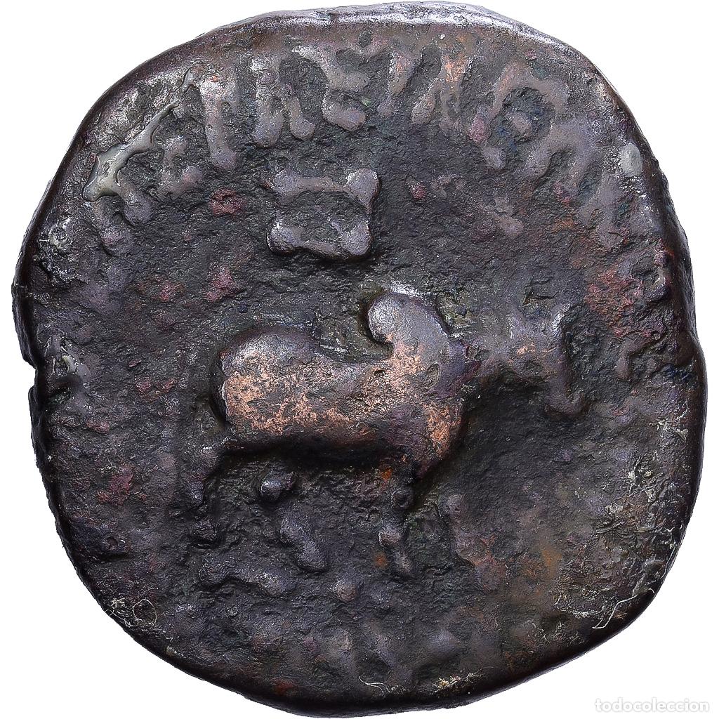Monedas Grecia antigua: [#139784] Indo-Scythian Kingdom, Azes I, Trichalkon, 58-12 BC, Taxila, Bronce, BC