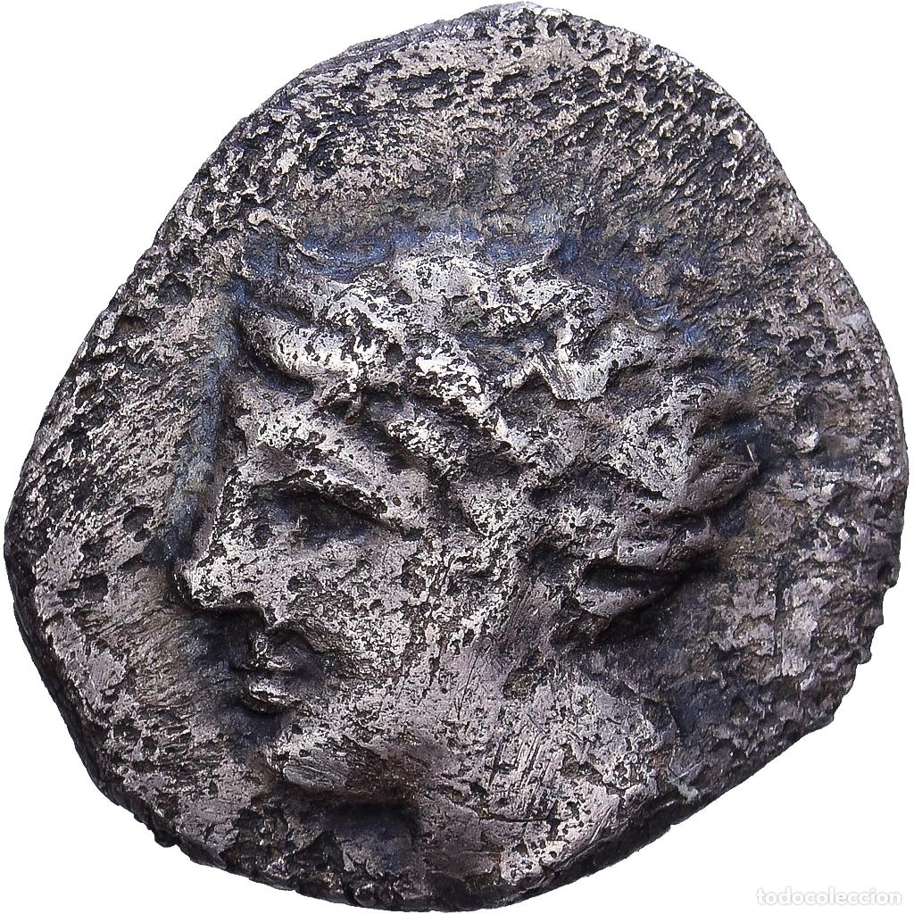 Monedas Grecia antigua: [#139773] Gaul, Obol, 121-82 BC, Massalia, Imitation, Plata, BC+