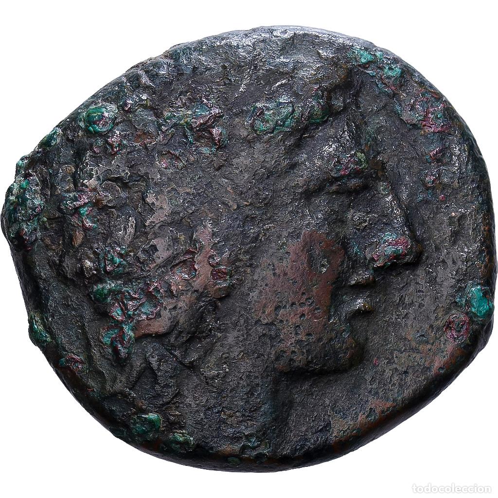 Monedas Grecia antigua: [#139821] Sicily, Hiketas II, &AElig; Unit, ca. 287-278 BC, Syracuse, Bronce, BC+, HGC:2-1495