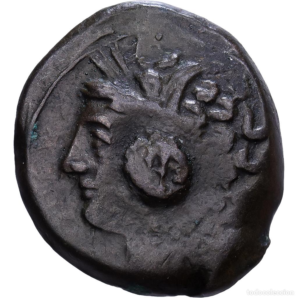 Monedas Grecia antigua: [#139824] Zeugitana, &AElig; Unit, 400-350 BC, Carthage, Bronce, BC+
