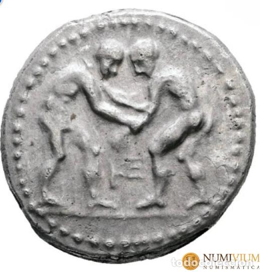 Monedas Grecia antigua: Pamfilia, Aspendos. Circa 380-330 a.C. Est&aacute;tera de plata