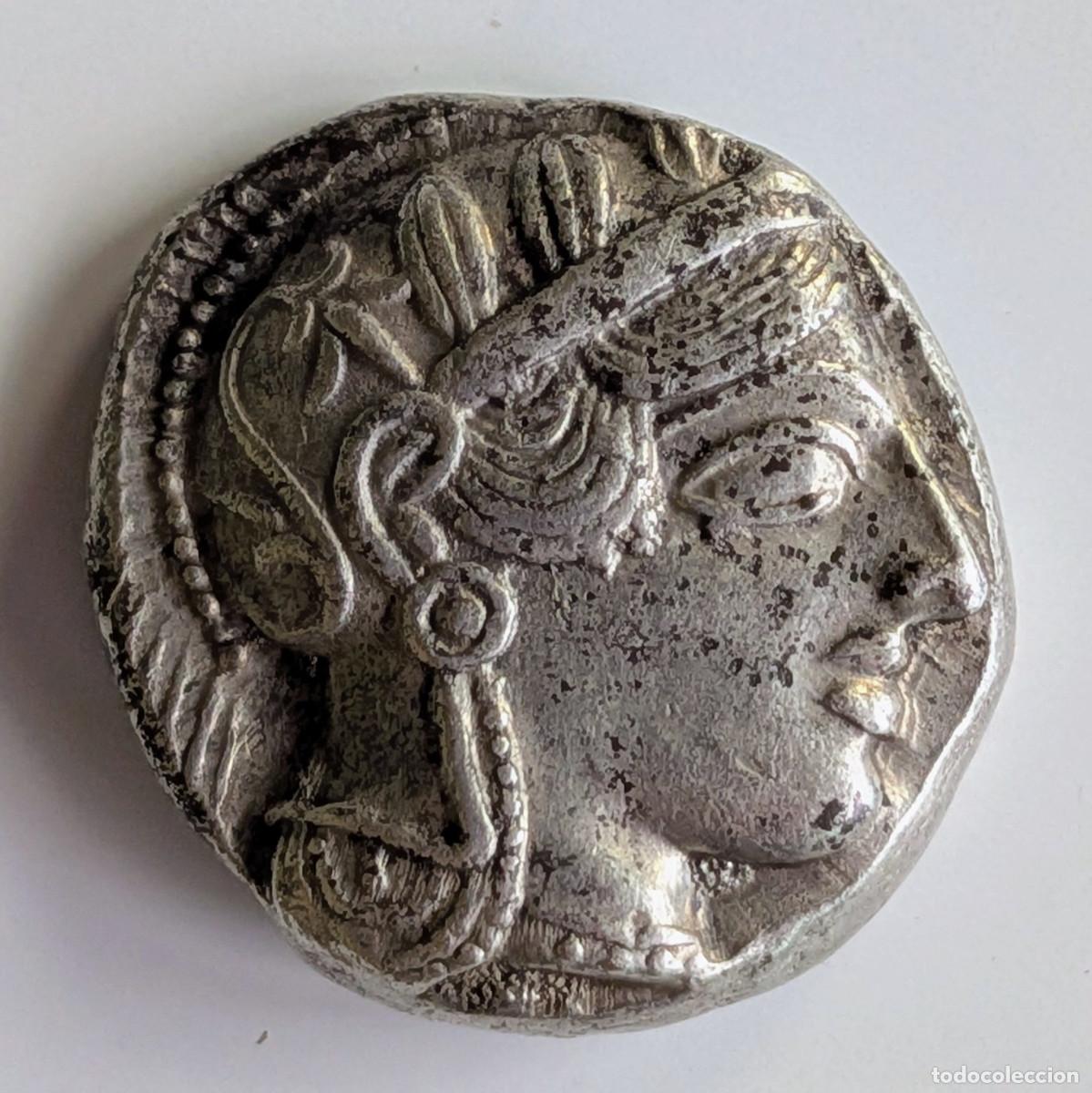 Monedas Grecia antigua: Moneda Tetradracma Atenas Atenea Lechuza