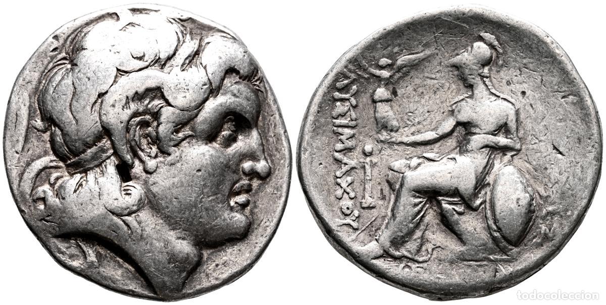 Monedas Grecia antigua: REINO DE TRACIA, Lysimacos. Tetradracma. (Ar. 16,82g/29mm). 297-281 a.C. Lampsacus. (SNG Copenhagen