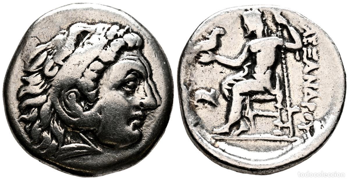 Monedas Grecia antigua: REINO DE MACEDONIA, Alejandro III el Grande. Dracma. (Ar. 4,01g/18mm). 336-323 a.C. Lampsakos. (Pric