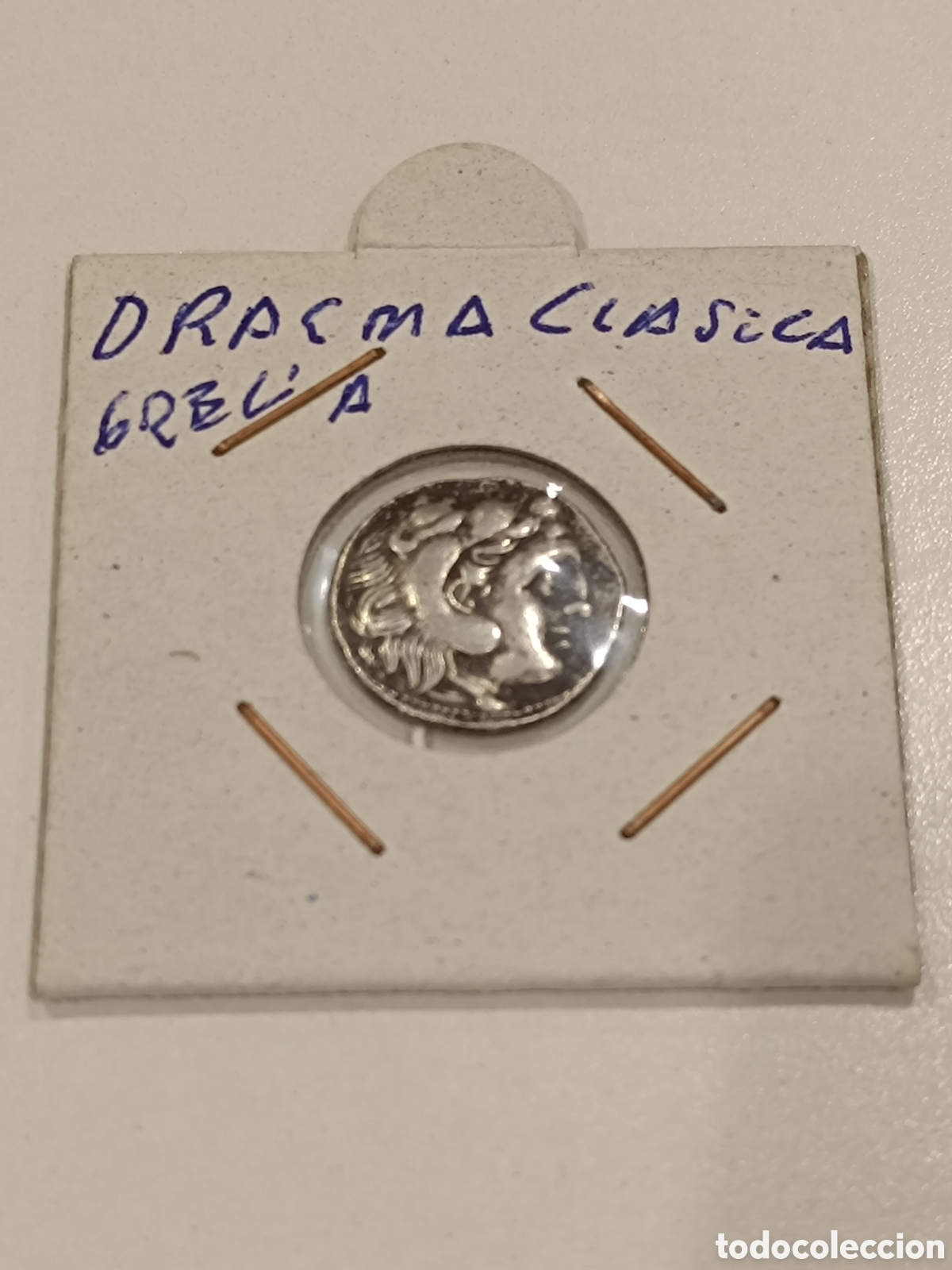 Monedas Grecia antigua: Moneda Antigua Plata Dracma Cl&aacute;sica Grecia