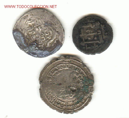 Monedas Hispano &aacute;rabes: TRES PIEZAS ARABES PLATA A CLASIFICAR TIPO DIRHEM - Foto 2