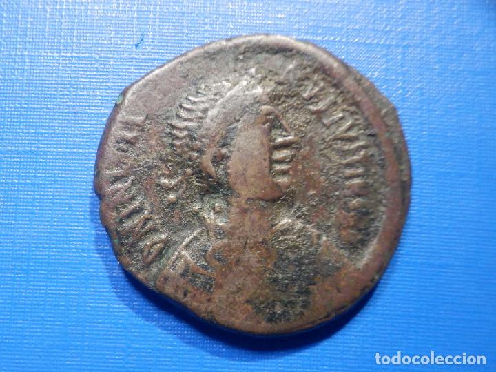 Monedas hispano árabes: Imperio Bizantino - Justino I - Follis - Nicomedia - 32 mm - Foto 1 - 266790249