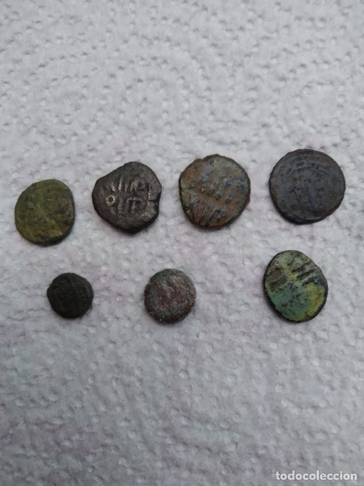 Monedas Hispano &aacute;rabes: Lote 7 Feluses a identificar - Foto 1