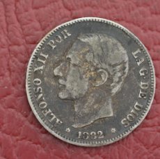 Monedas hispano árabes: ALFONSO XII. 2 PESETAS AÑO 1882 (*18-82). PLATA. MSM. FALTA LIMPIAR.. Lote 386420469