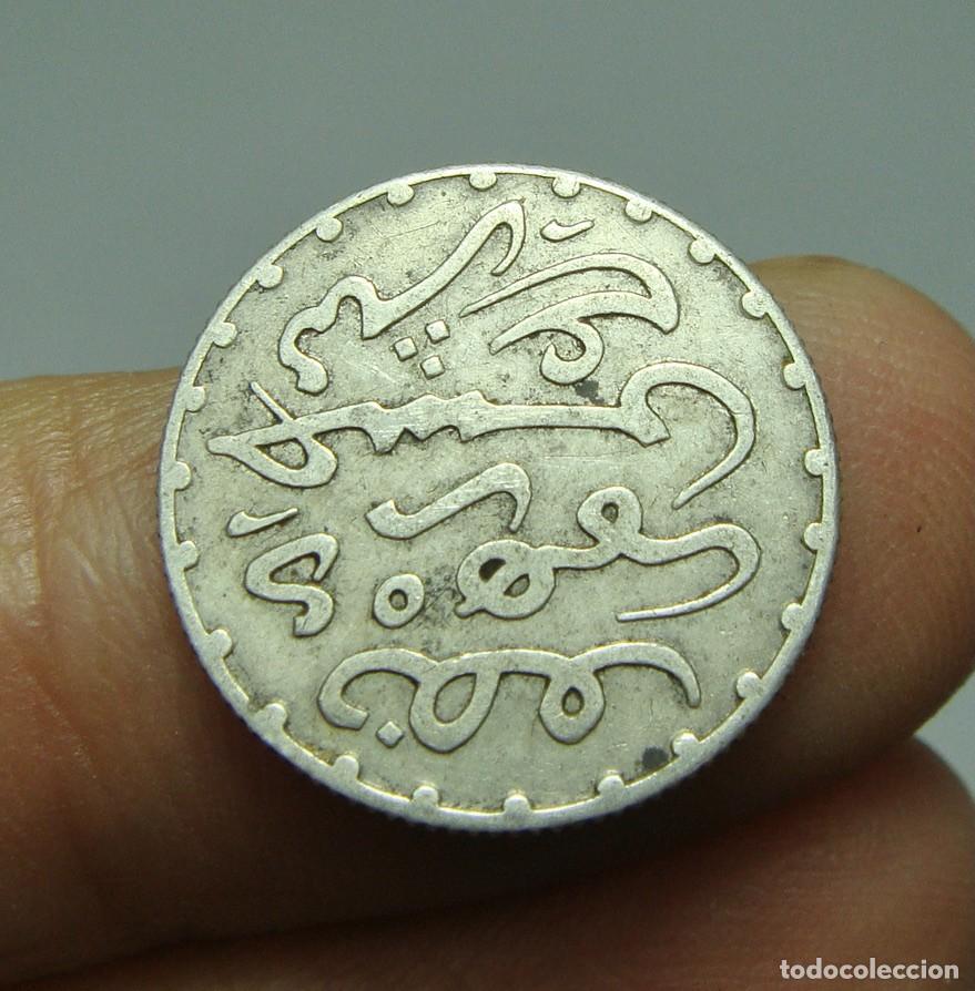Monedas Hispano &aacute;rabes: 1/2 Dirham. Plata. Marruecos. Hassan I. - Foto 2