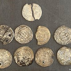 Monedas hispano árabes: HISHAM II . DIRHAM , AL ANDALUS, MONEDAS HISPANO ARABES , PLATA , LOTE DE 9 UNIDADES