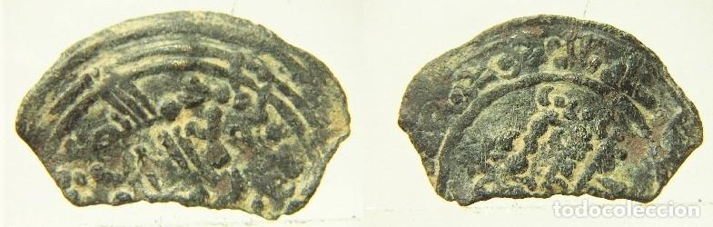 Monedas Hispano &aacute;rabes: Moneda partida de Abderram&aacute;n III falso de &eacute;poca - Foto 1