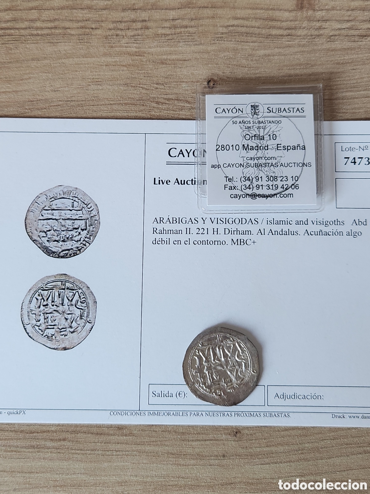 Monedas Hispano &aacute;rabes: Dirham Al Andalus plata. Abd al Rahman II. MBC+ - Foto 7