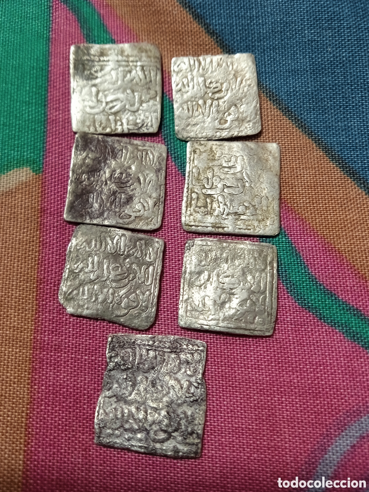 Monedas Hispano &aacute;rabes: SIETE DIRHEMS DEL TIPO CUADRADO ALMOHADES - Foto 2
