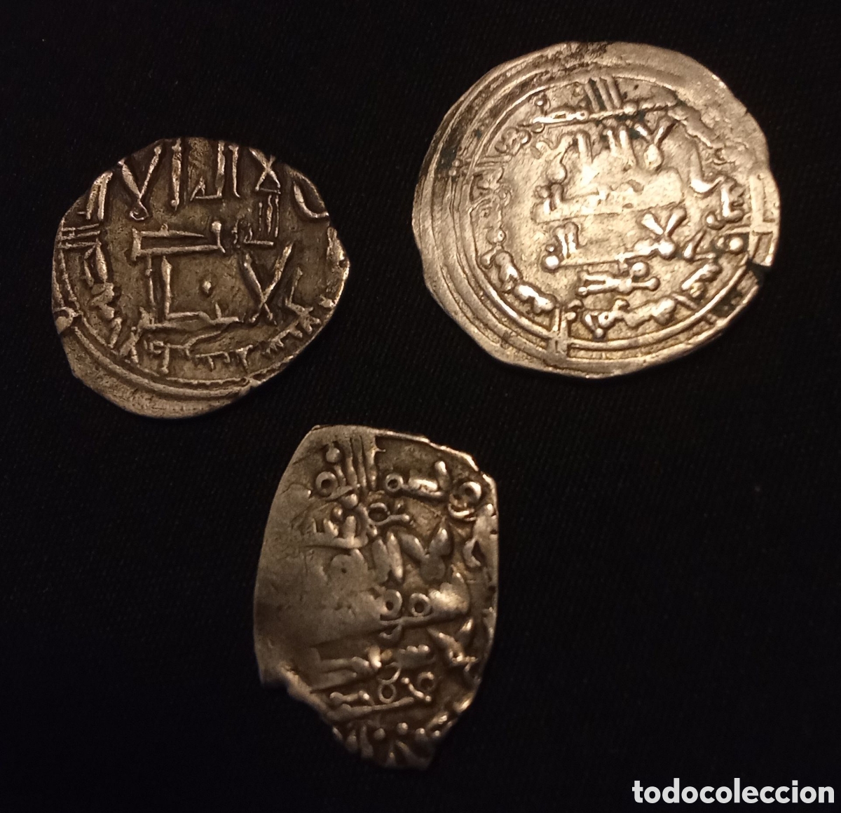 Monedas Hispano &aacute;rabes: TRES MONEDAS &Aacute;RABES ANTIGUAS DE PLATA - Foto 2
