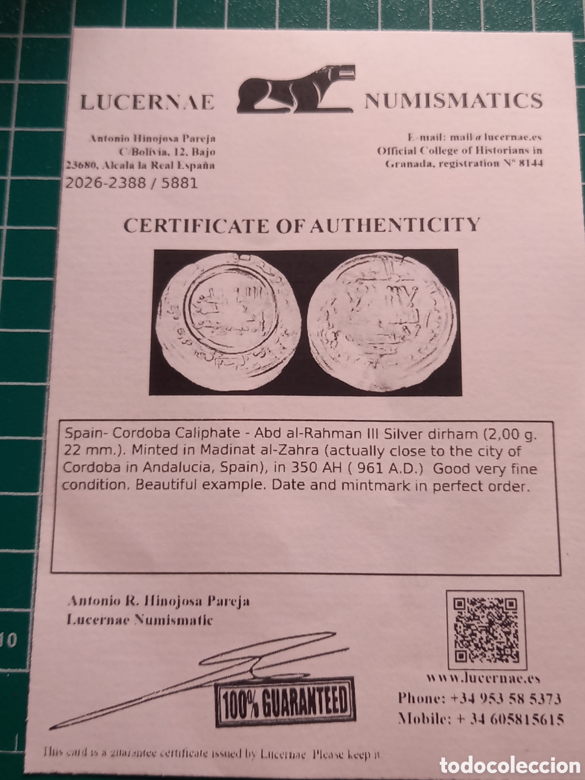 Monedas Hispano &aacute;rabes: Espa&ntilde;a dirham califato de C&oacute;rdoba - Foto 3