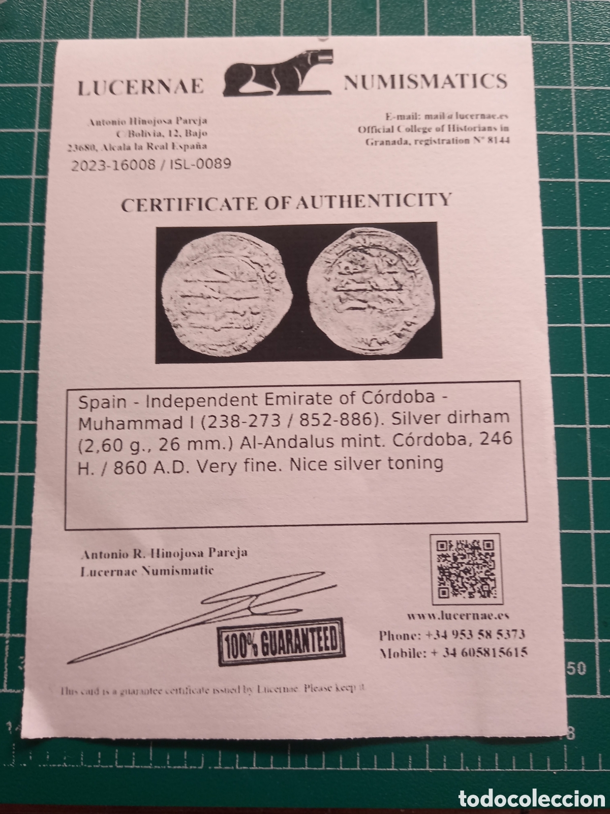 Monedas Hispano &aacute;rabes: Espa&ntilde;a dirham Emirato de C&oacute;rdoba - Foto 3