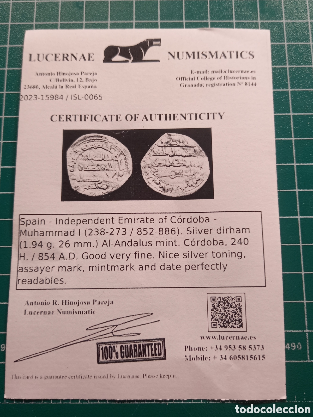Monedas Hispano &aacute;rabes: Espa&ntilde;a Emirato de C&oacute;rdoba dirham plata - Foto 3