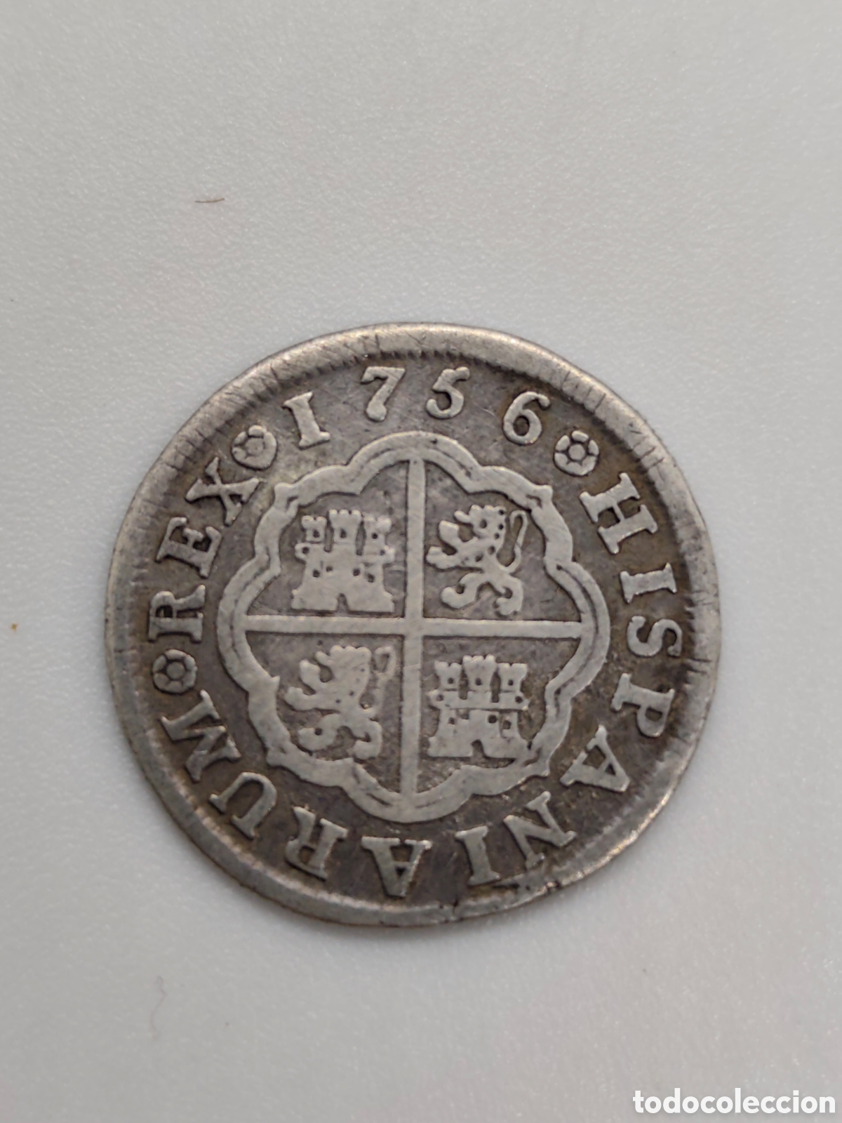 Monedas hispano &aacute;rabes: Moneda de Plata muy antigua 1756