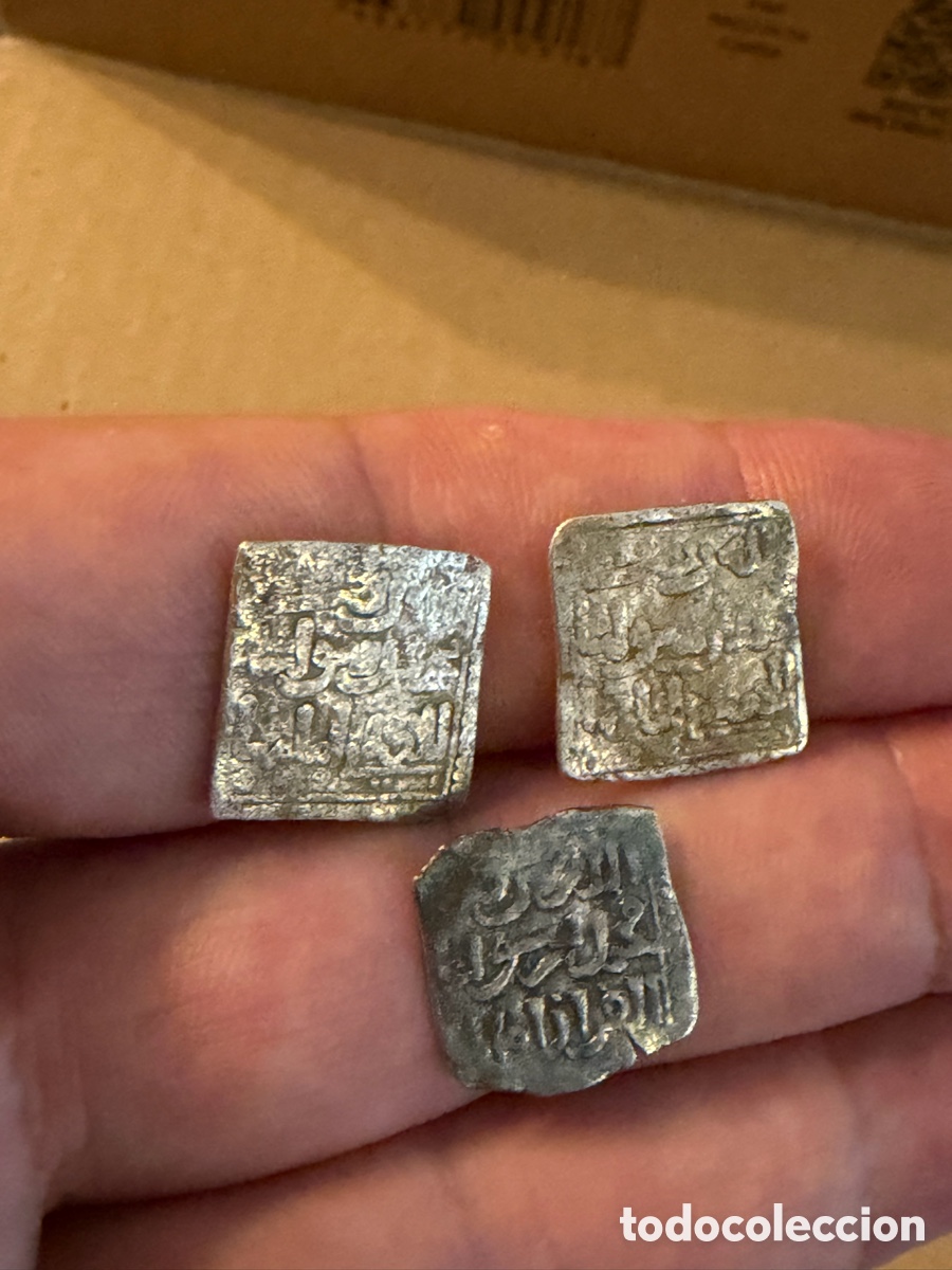 Monedas Hispano &aacute;rabes: 3 Almohade .Dirham D&iacute;rhem.Merinies plata silver L1 - Foto 3
