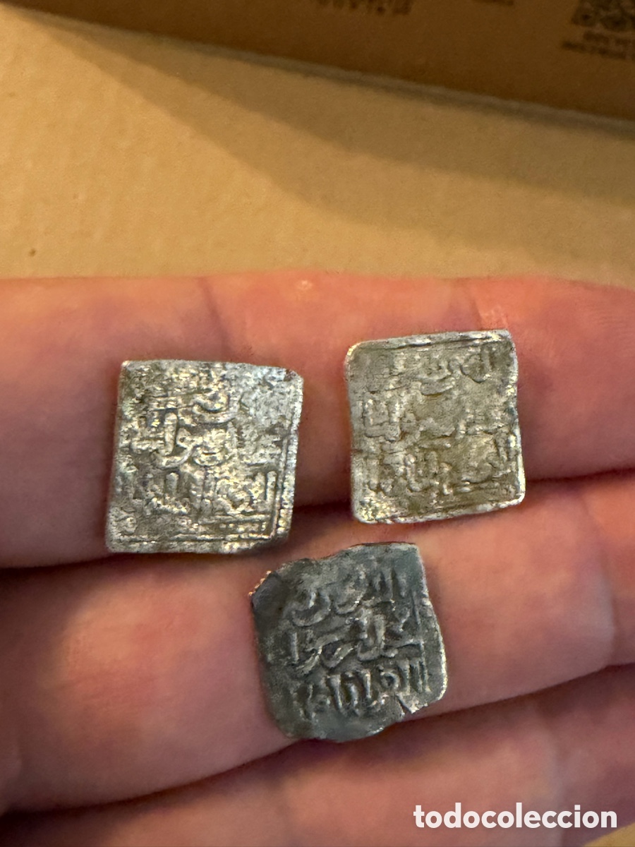 Monedas Hispano &aacute;rabes: 3 Almohade .Dirham D&iacute;rhem.Merinies plata silver L1 - Foto 4